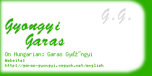 gyongyi garas business card
